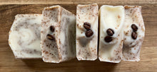 Load image into Gallery viewer, Coffee Scrub soap, with organic ground coffee. Unscented &amp; exfoliating
